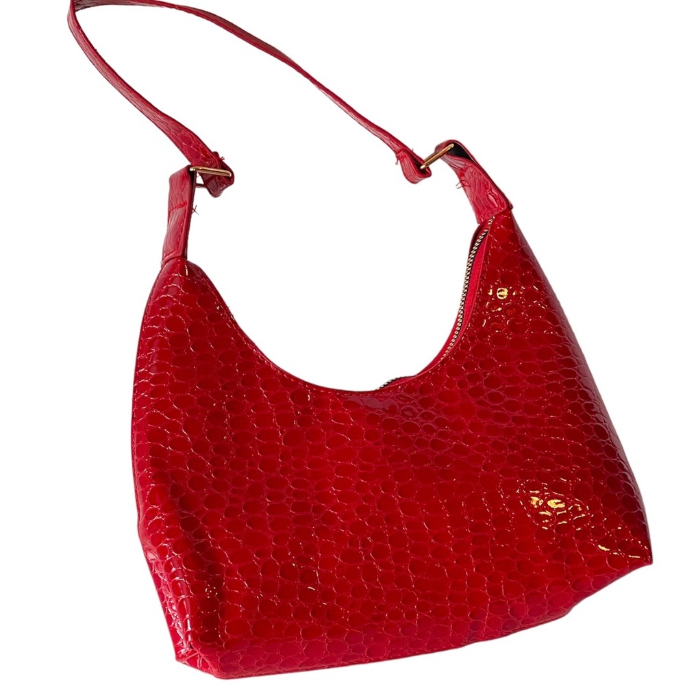 Red Crocodile Handbag Purse